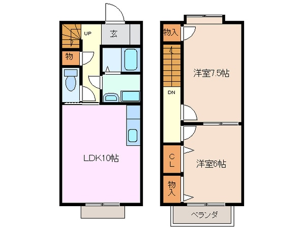 日永駅 徒歩9分 1階の物件間取画像